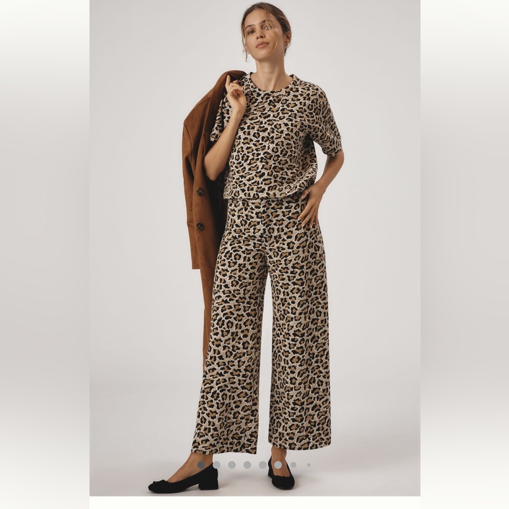 The Ettie High-Rise Crop Wide-Leg Pants by Maeve: Knit Edition size 28